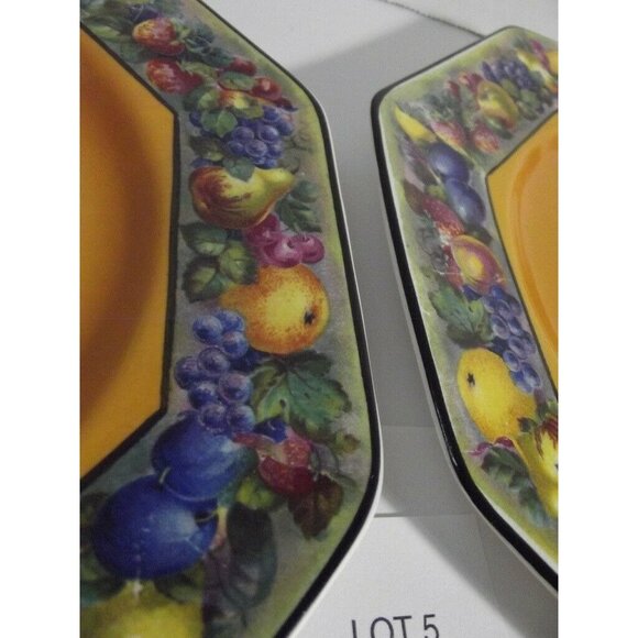 2 Vintage Regal Ware R P Co Octagon Plate Lot #5 Made in England Regal Pottery - Picture 4 of 12